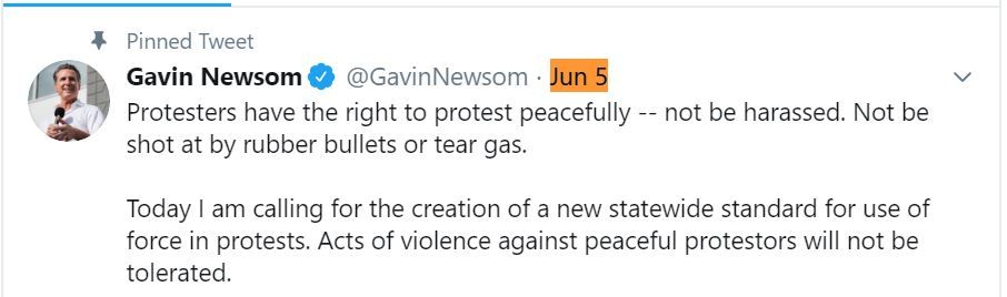 Gavin Newsom Tweet